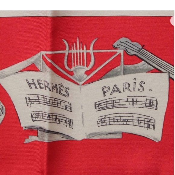 Rare Hermes Scarf Carre 90 La Danse Ballerina Red 100% Silk - Picture 4 of 7
